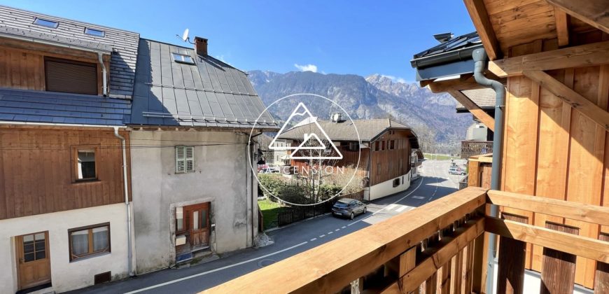 CHALET NEUF – 2 CHAMBRES ET COIN MONTAGNE – CENTRE VILLAGE LE BIOT