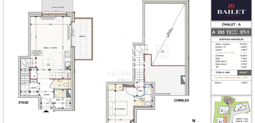 Appartement neuf en duplex – 1 Chambre et coin montagne – Morzine