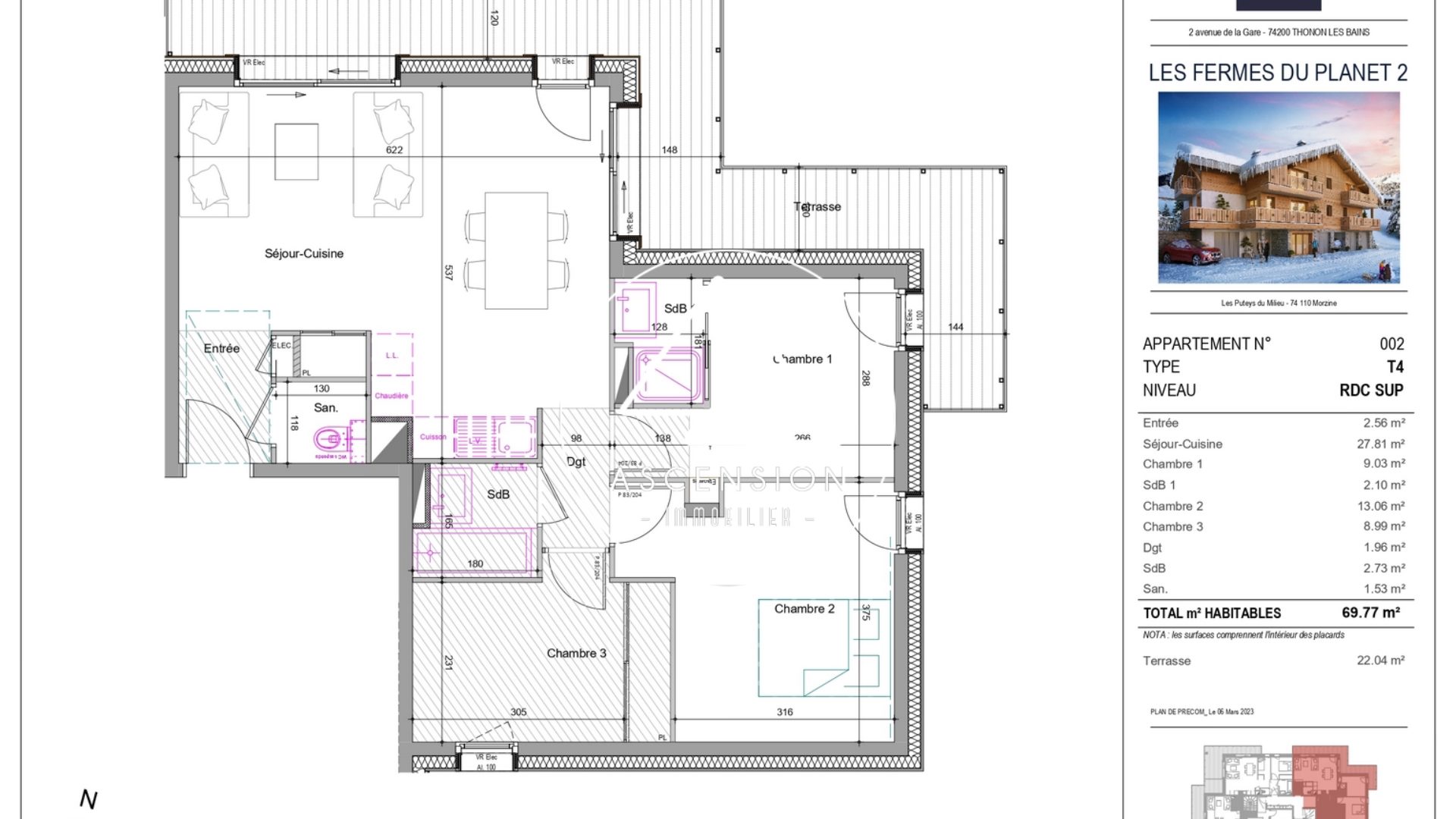 Appartement neuf – 3 Chambres – Morzine