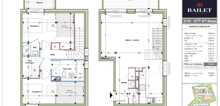 Appartement neuf en duplex – 2 chambres et coin montagne – Le Snow Roc – Saint-Jean-d’Aulps