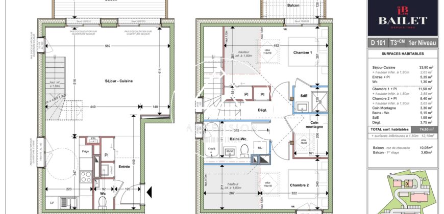 Appartement neuf en duplex – 2 chambres et coin montagne – Le Snow Roc – Saint-Jean-d’Aulps