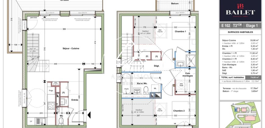 Appartement neuf en duplex – 2 chambres et coin montagne – Le Snow Roc – Saint-Jean-d’Aulps