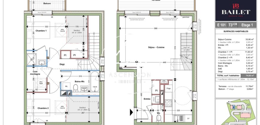 Appartement neuf en duplex – 2 chambres et coin montagne – Le Snow Roc – Saint-Jean-d’Aulps